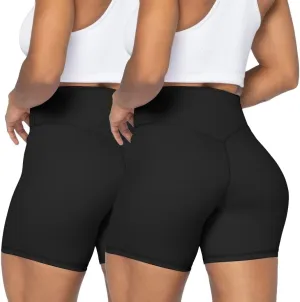 Sunzel No Front Seam High Waist Biker Shorts for Women, Squat Proof Yoga Workout Gym Bike Shorts
