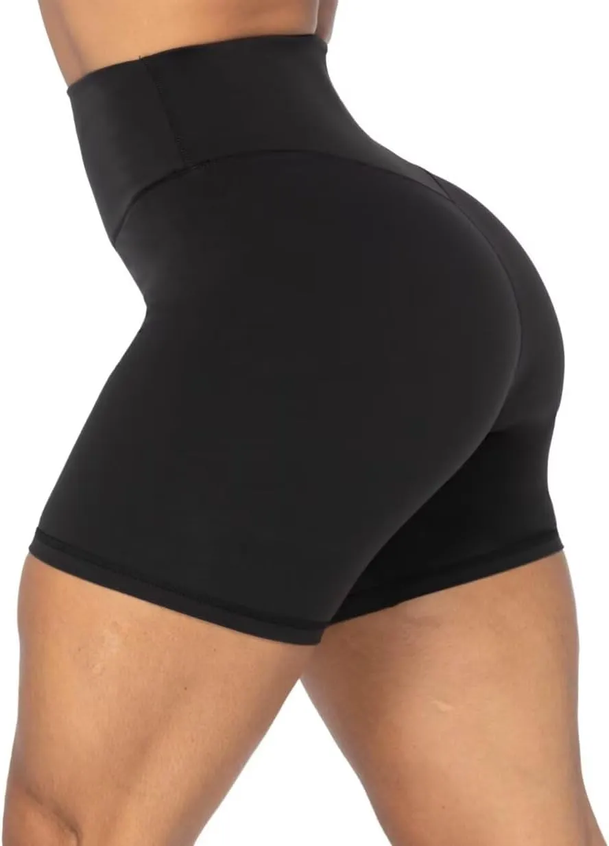 Sunzel No Front Seam High Waist Biker Shorts for Women, Squat Proof Yoga Workout Gym Bike Shorts