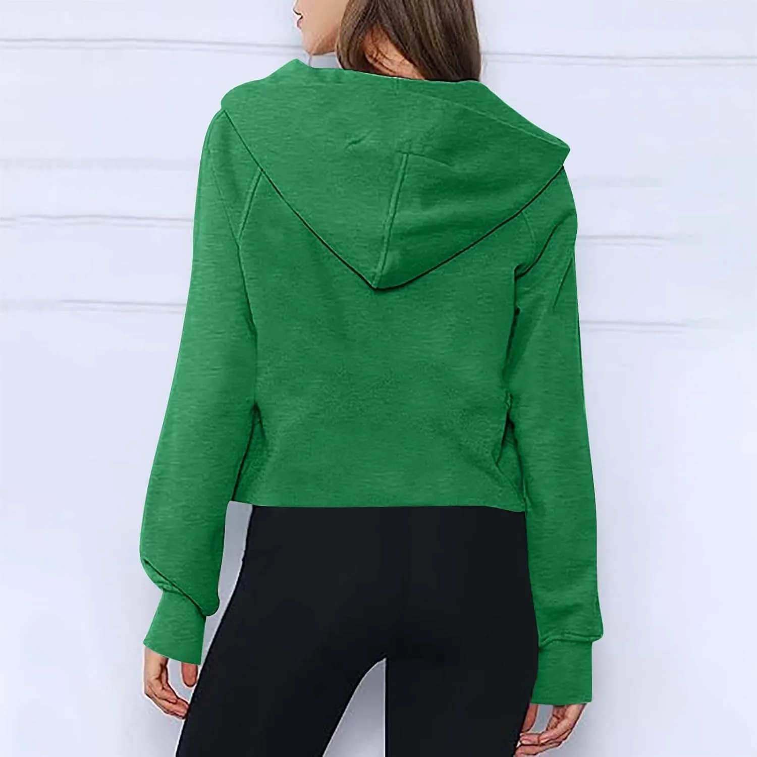 Sweatshirts for Women Half Zip Cropped Pullover 1/4 Zip Hooded Sweatshirts 2023 Fall Clothes Available in Plus Size