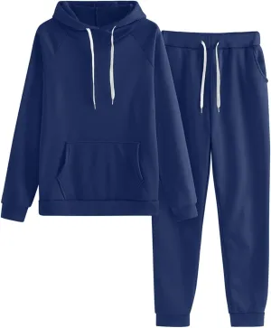 Sweatsuit for Women 2 Piece Long Sleeve Crewneck Winter Lounge Long Sleeve Shirts Yoga Pants Sweatsuits