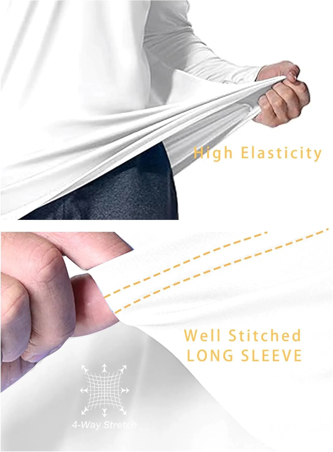 SWEET POISON Men's UPF 50  Sun Shirts Long Sleeve UV Protection Lightweight Dry Fit T-Shirt for Athletic Outdoor Tee