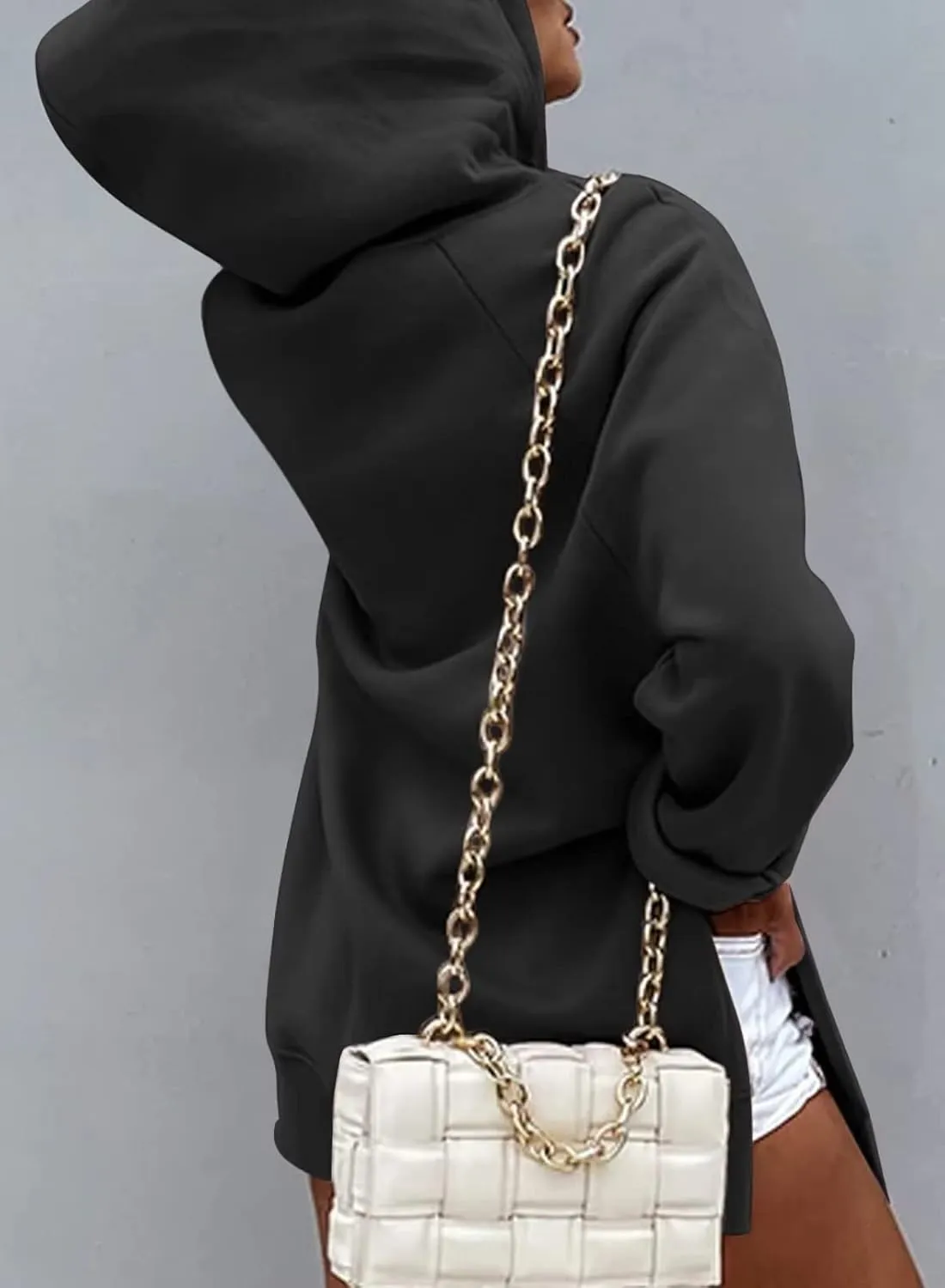 Syellowafter Women Oversized Hoodie Dress Pullover Winter Kangaroo Pocket Sweatshirt Fall Tops Casual Loungewear