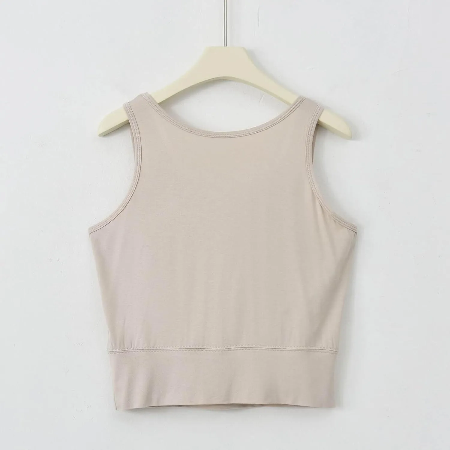Tank Top with Bra, Racerback Workout Yoga Cropped Tops Undershirt Cotton Camisole Workout Sports Padded Cami