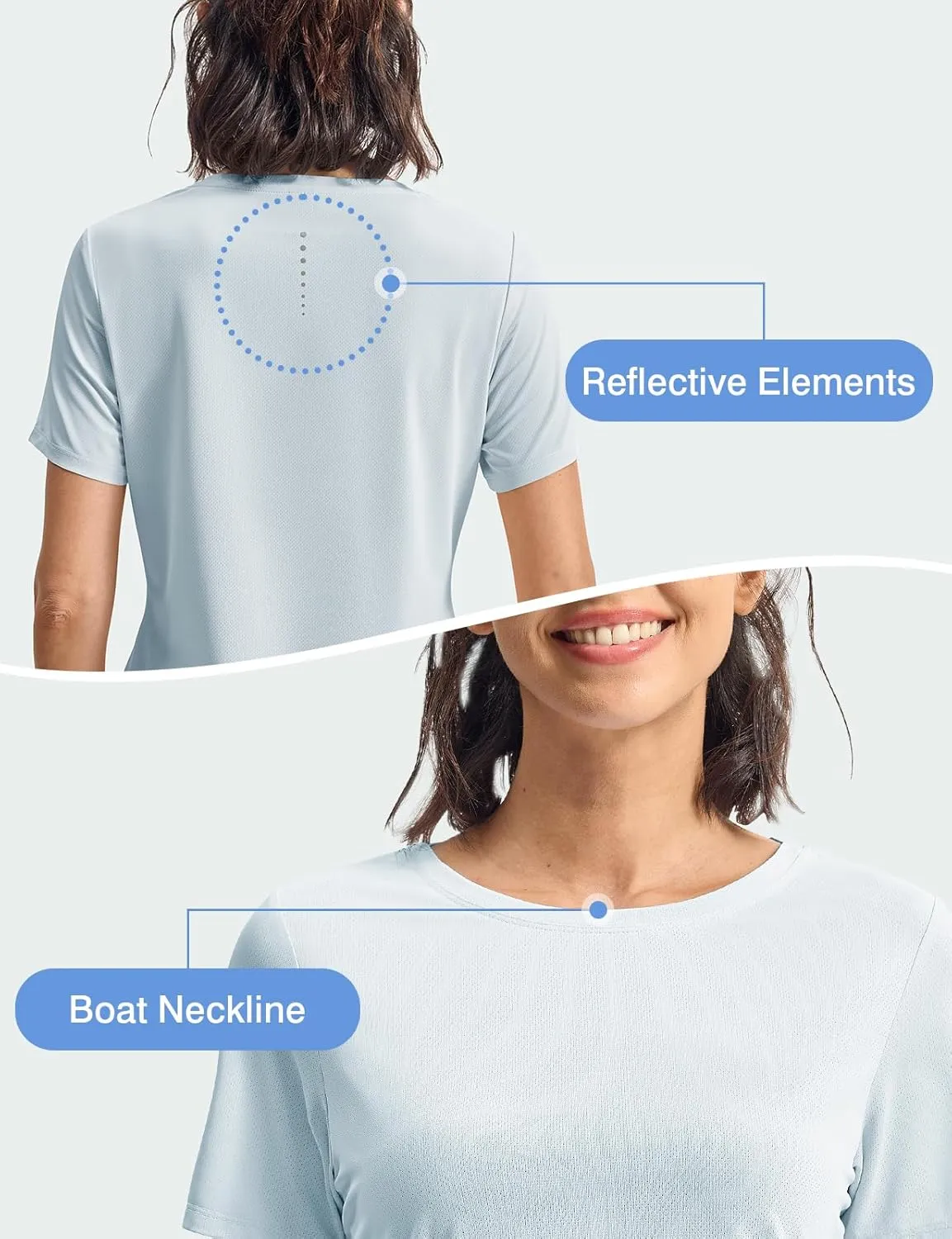 TBMPOY Women's Short Sleeve Workout Tops T-Shirts Breathable Quick Dry UPF 30  Athletic Exercise Tee Shirts with Side Slits