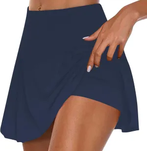 Tennis Skirt for Women Built in Shorts Pleated Athletic Golf Skort Lightweight Workout Running Shorts with Pocket