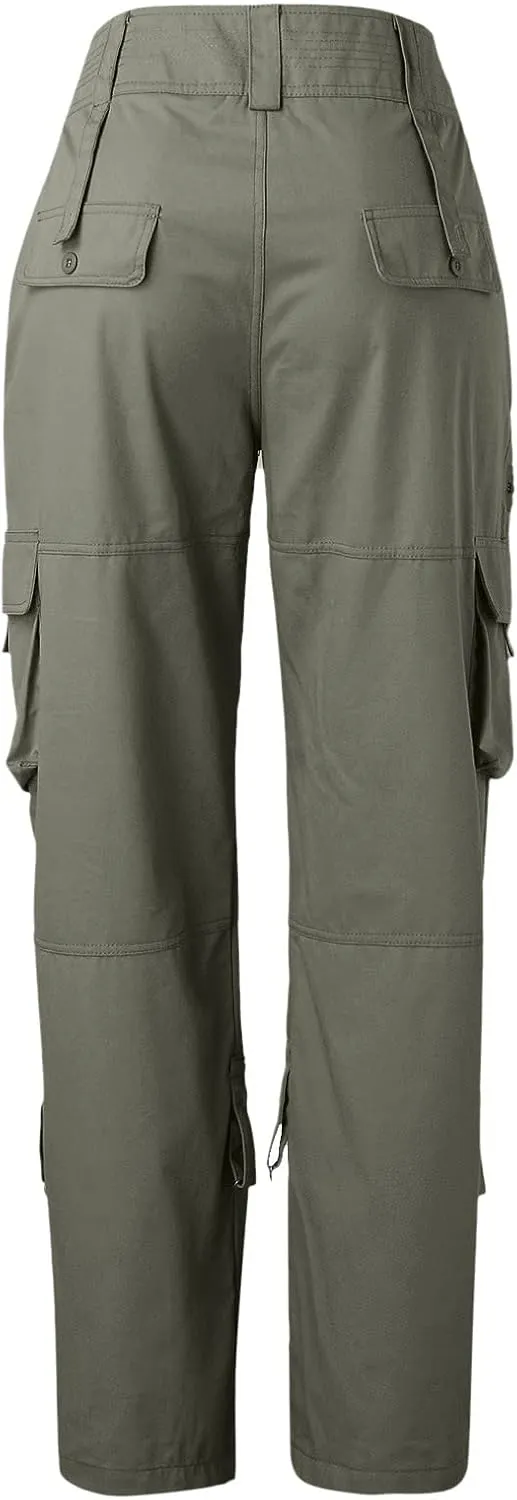Travel Streetwear Baggy Stretchy Pants Clothes Black Pants High Waist Zipper Slim Drawstring Quick Dry Hiking Pants