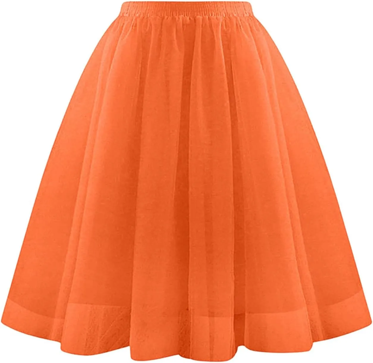 Tulle Skirts for Women Midi Layered A Line Skirt Skorts Elastic High Waisted Tutu Skirt for Prom Party