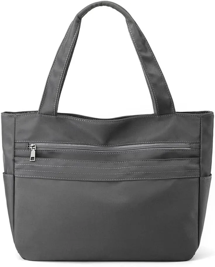 Waterproof Shoulder Multi Pockets Top Handle Casual Lightweight Tote Shopping Women Nylon Handbag