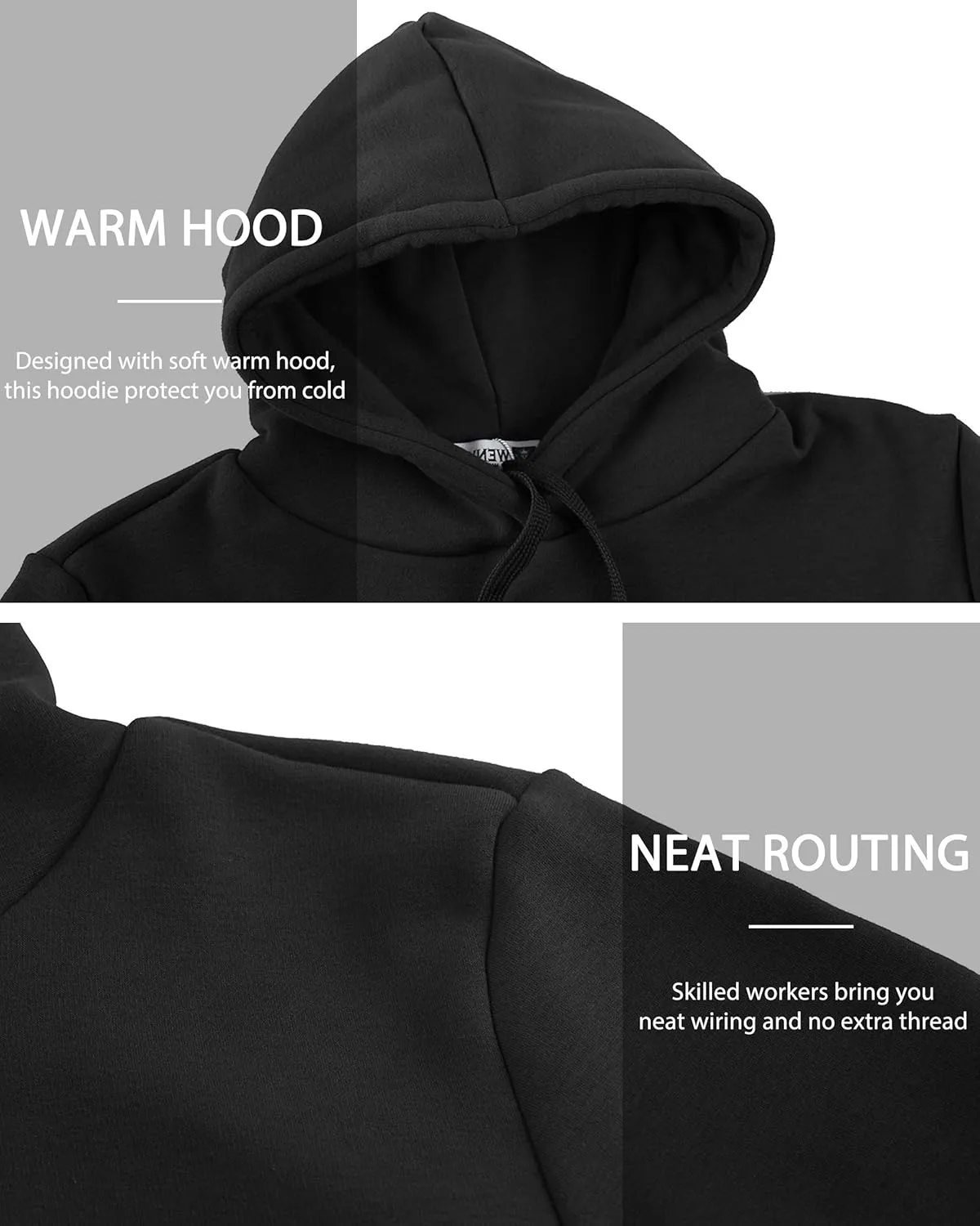WenVen Womens Long Hoodie Dress Thicken Fleece Lined Pullover Sweatshirt