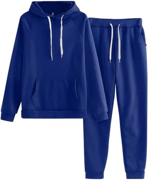 Women 2 Piece Lounge Sets Long Sleeve V Neck Clothing Outfits Jogger Sweatsuit Sets Sweatsuits