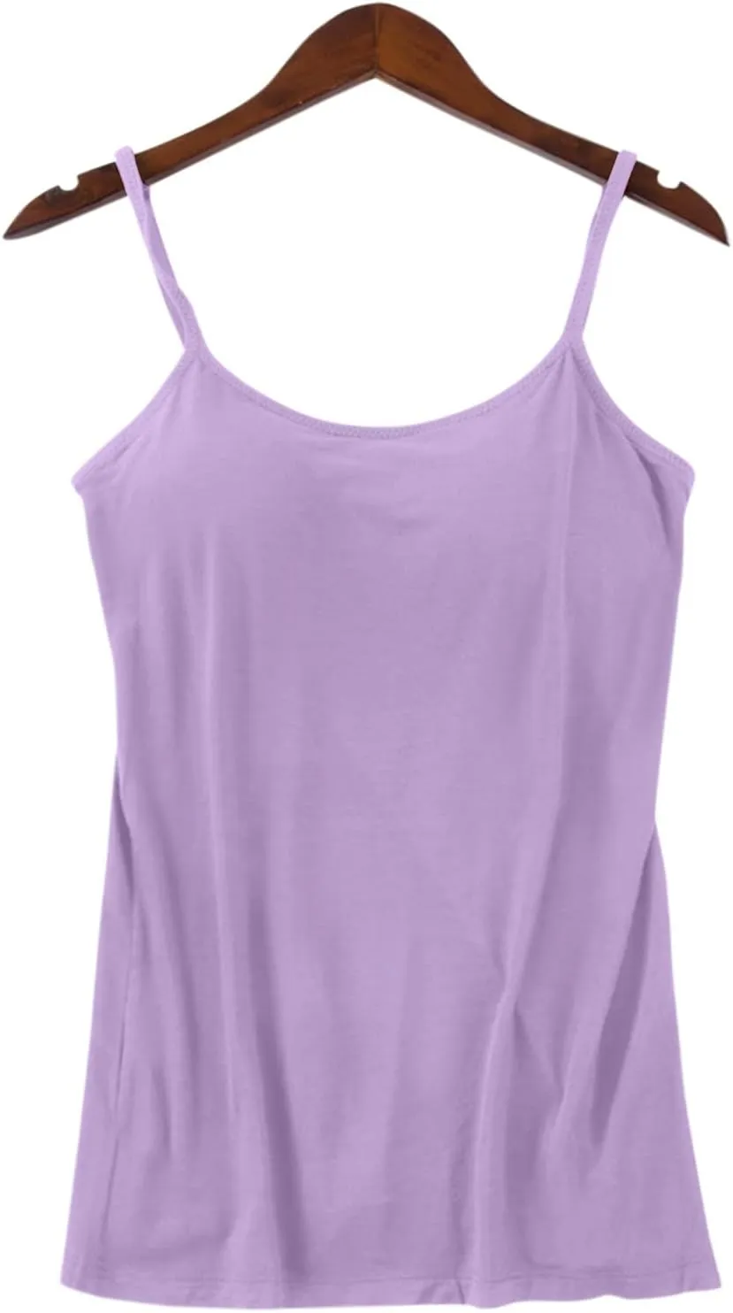 Women Camisoles Tank Top Trendy Basic Yoga Vest with Built in Padded Cotton 2025 Summer Home Daily Casual Shirts