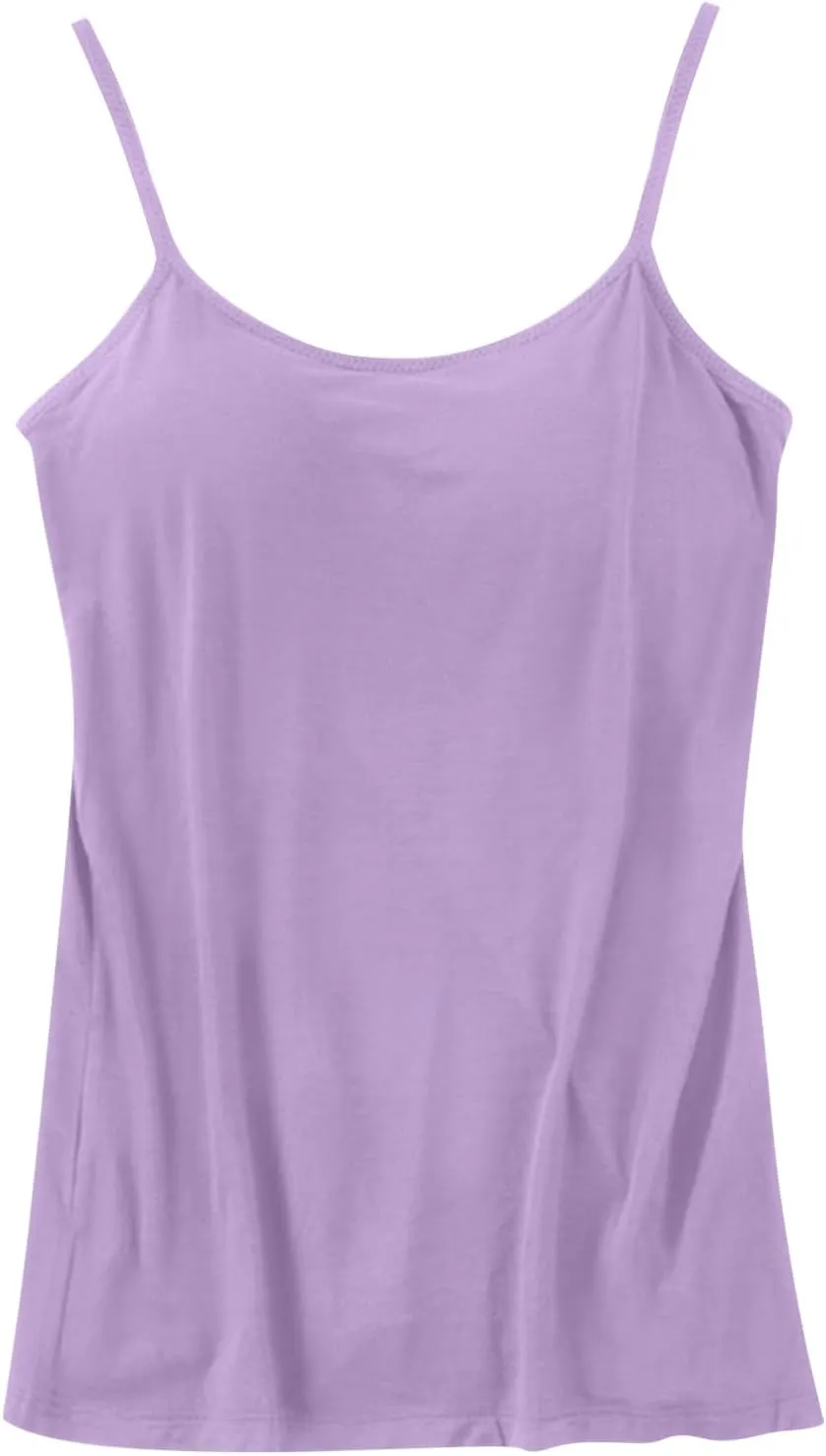 Women Camisoles Tank Top Trendy Basic Yoga Vest with Built in Padded Cotton 2025 Summer Home Daily Casual Shirts