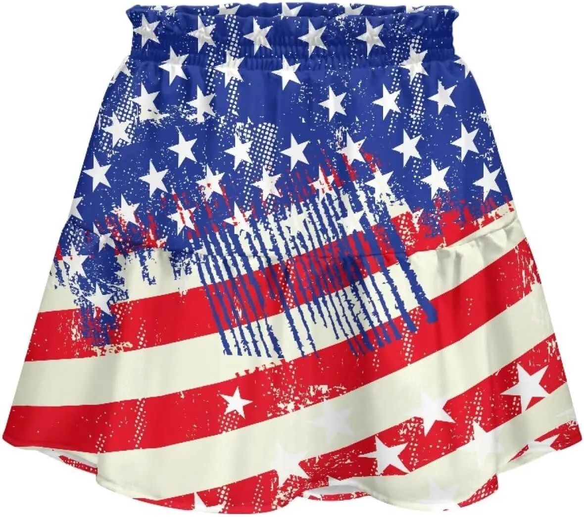 Women Pleated Flowy Skirt A-Line Printed Sexy Mini Skirts for Vacation Travel Parties Dance