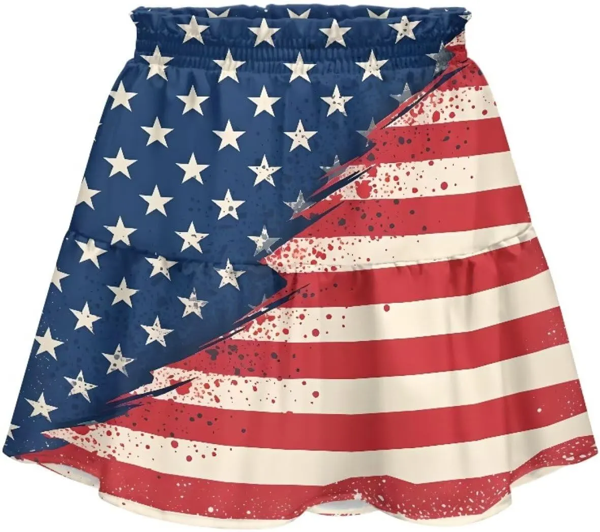 Women Pleated Flowy Skirt A-Line Printed Sexy Mini Skirts for Vacation Travel Parties Dance