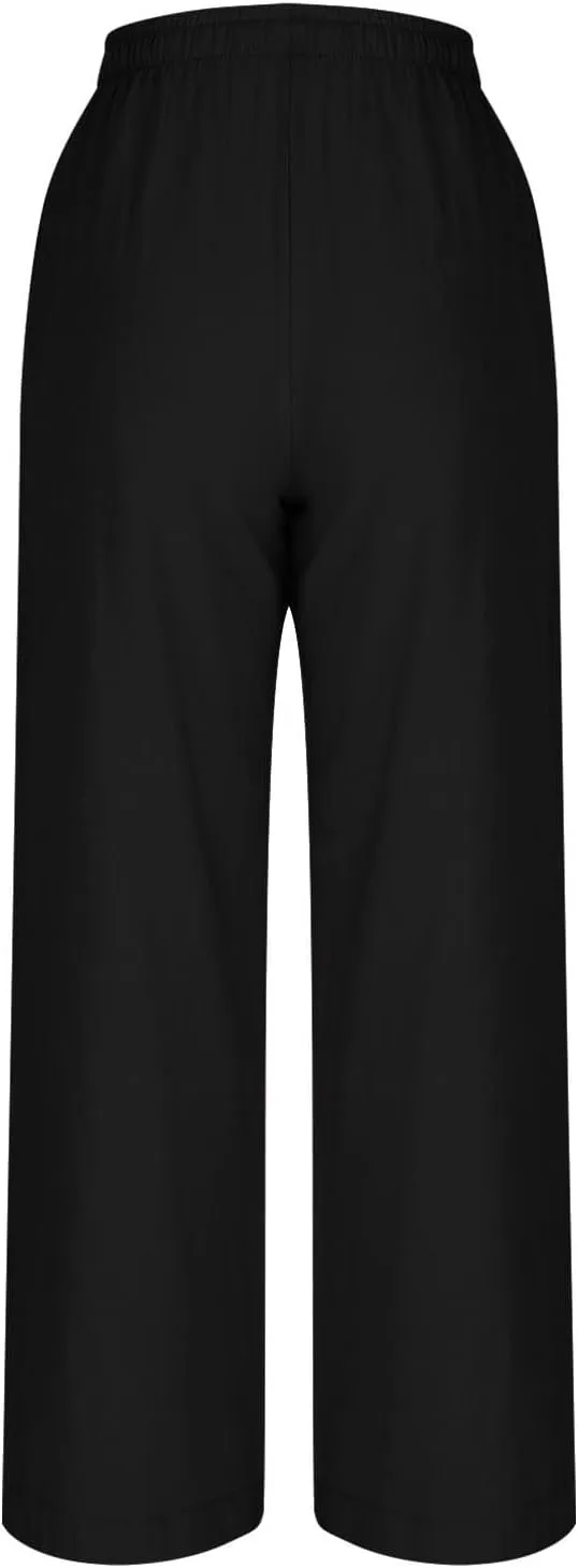 Women Wide Leg Palazzo Pants 2025 Summer Casual Loose Cotton Linen Pant Spring High Waist Flowy Beach Trousers Outfits