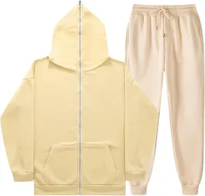 Women's 2 Piece Lounge Sets Long Sleeve V Neck Oversized Pants Baggy Sweatpants Fall Fashion Sweatsuits