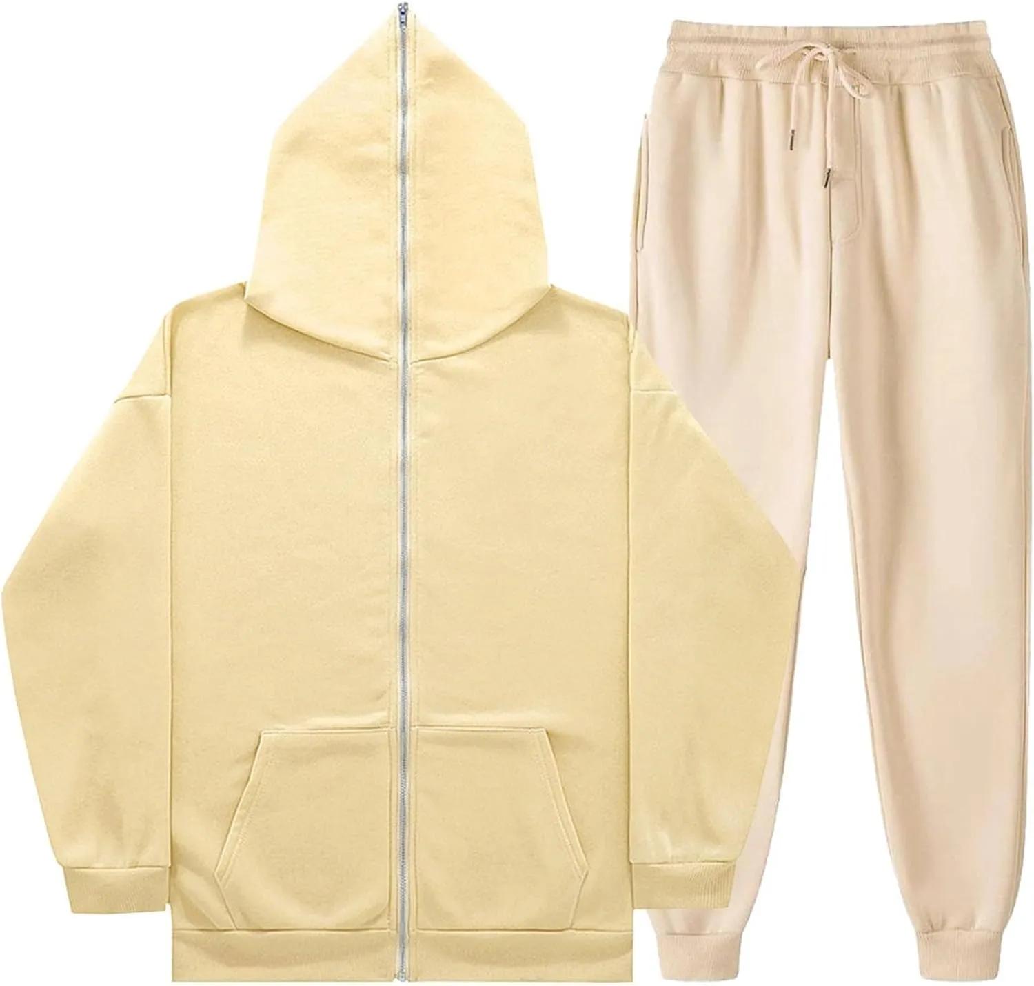 Women's 2 Piece Lounge Sets Long Sleeve V Neck Oversized Pants Baggy Sweatpants Fall Fashion Sweatsuits