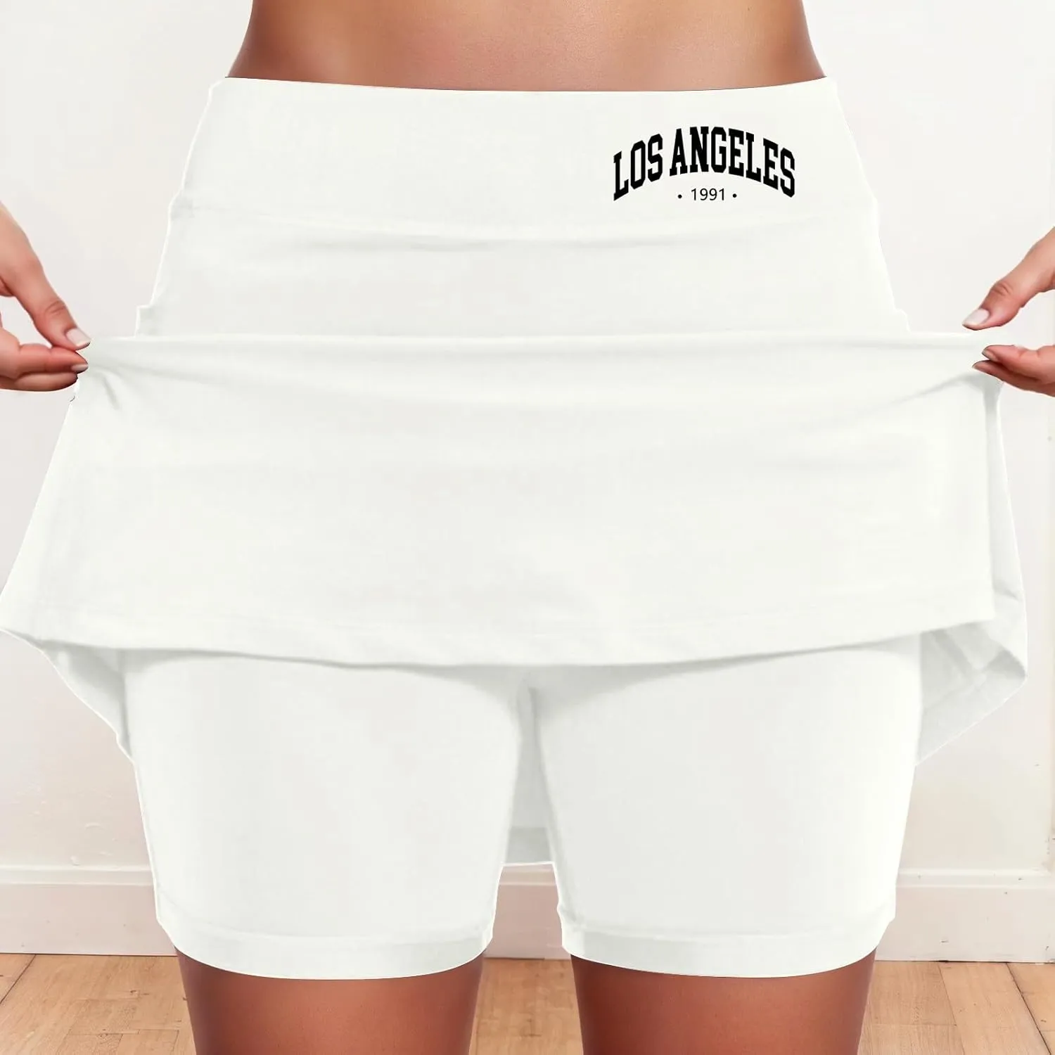 Women's Athletic Skorts 2025 Summer Los Angeles High Waisted Tennis Shorts Sports Running Gym Breathable Skirt Shorts