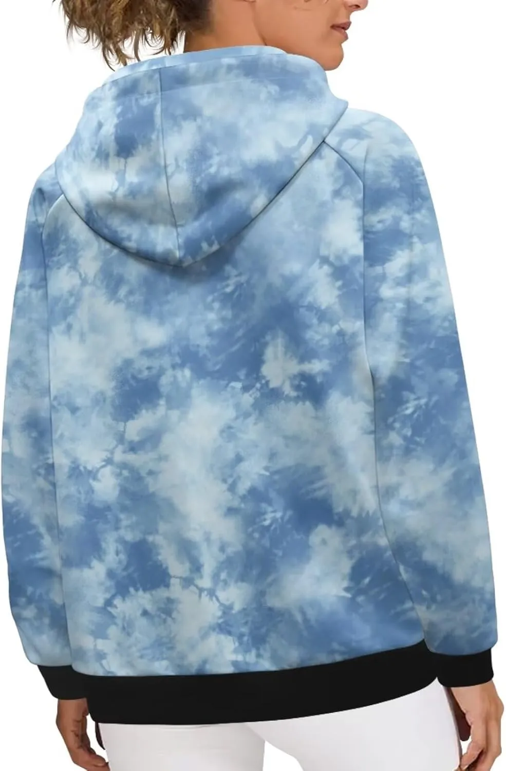 Women's Casual Hoodies Trendy Raglan Sleeve Hoodie Long Sleeve Hooded Sweatshirts Lightweight Pullover with Pocket