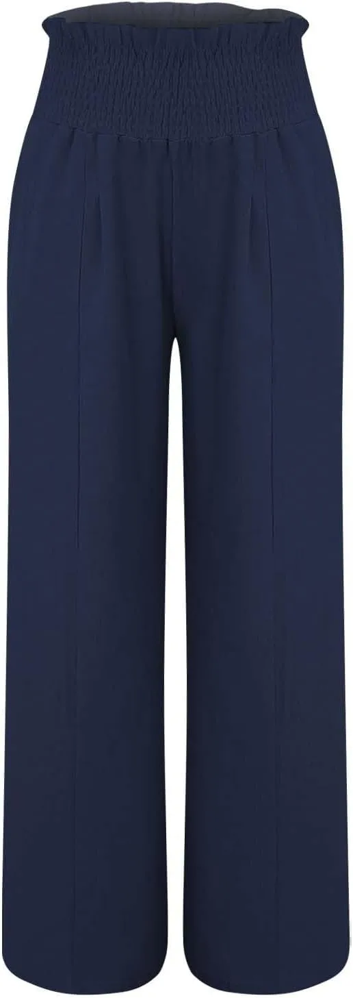 Women's Casual Pants Linen Womens Clothing Pants Wide Leg Long Pant Trousers with Pocket Linen Blend Pants Linen Outfit