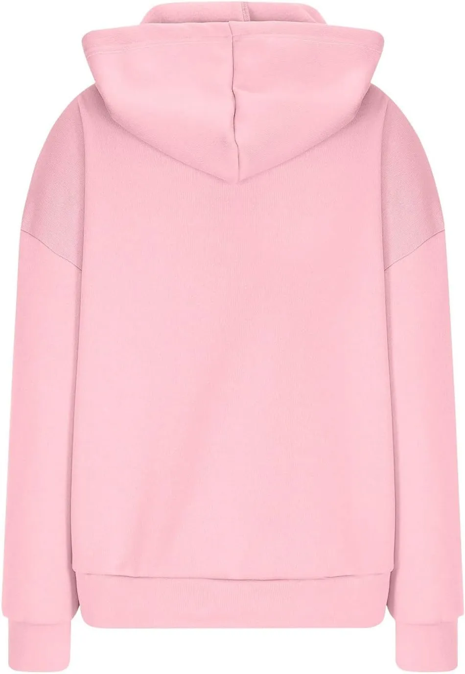 Womens Fleece Y2K Hoodie Baggy Casual Cotton Oversized Sweatshirt Drop Shoulder Lightweight Pullover Tops Winter Coat