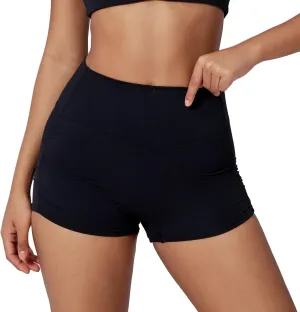 Women's High Waist Yoga Booty Shorts Workout Wrinkled Dance Hot Pants Butt Lifting Jogger Shorts Rave Outfits