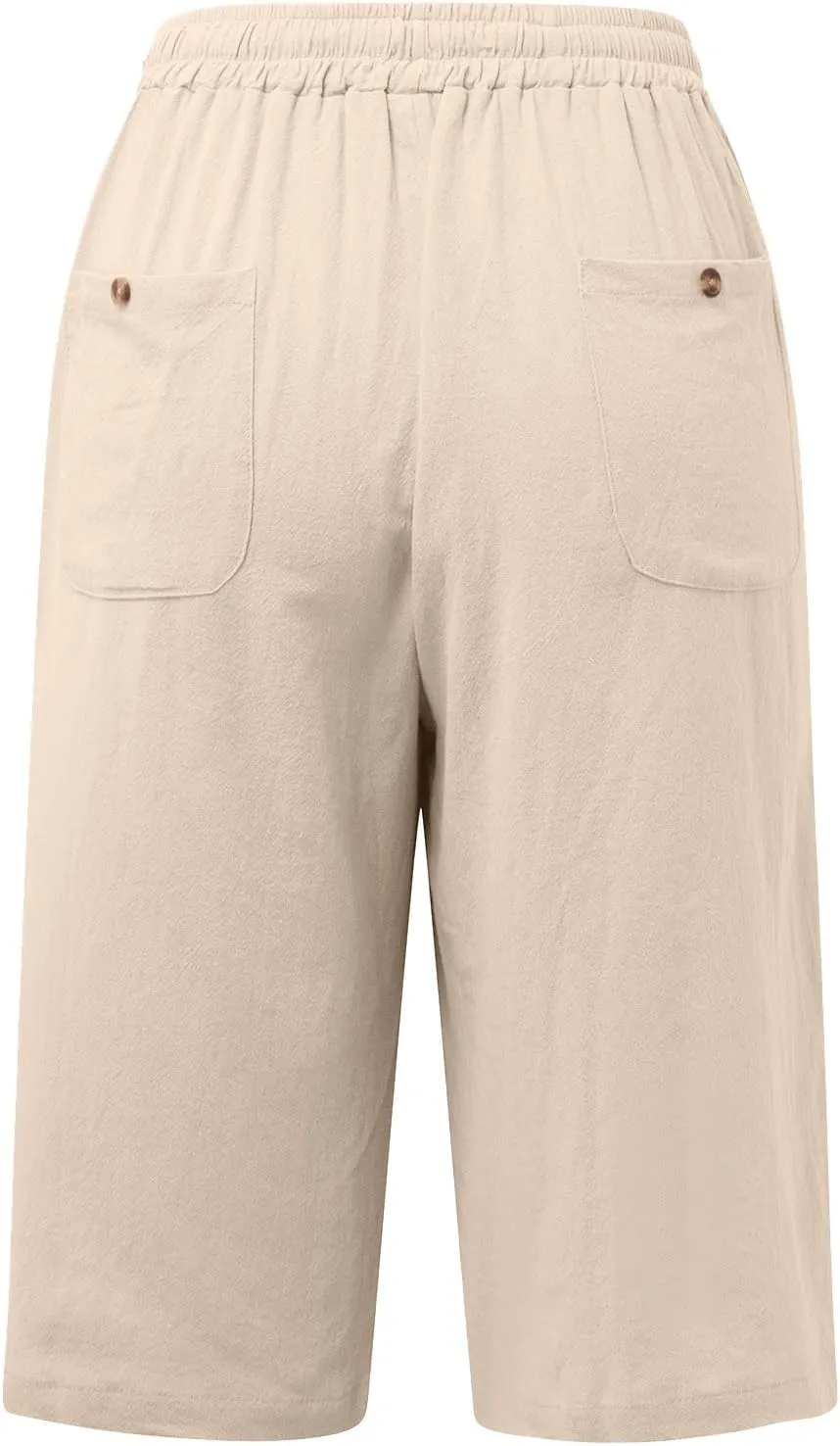 Women's Linen Summer Flowy Palazzo Pants Low Waist Bootcut Slim-Fit Palazzo Pants Work Business