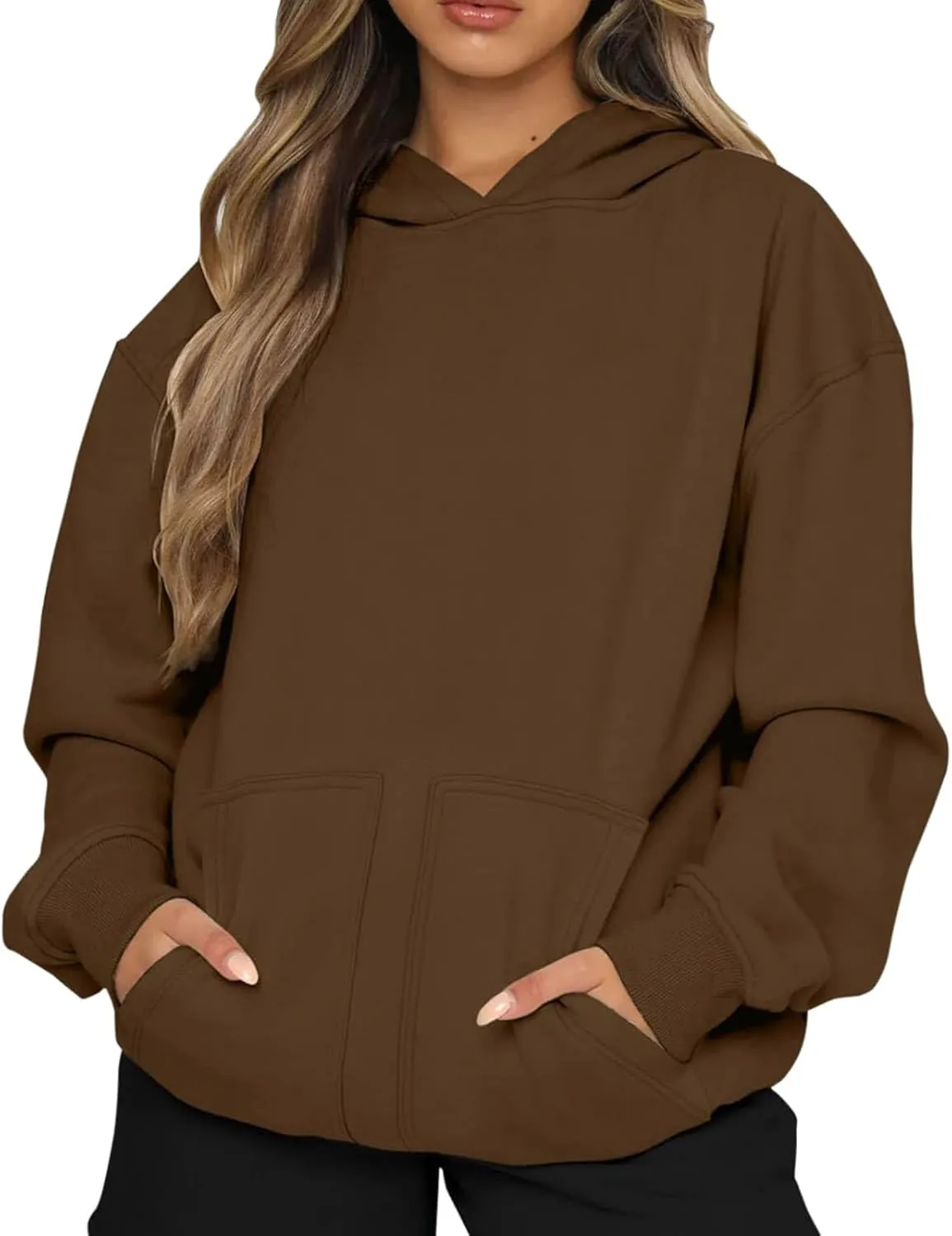 Womens Oversized Hoodies Sweatshirts Casual Long Sleeve Fleece Hooded Pullover Tops Fall Winter Clothes
