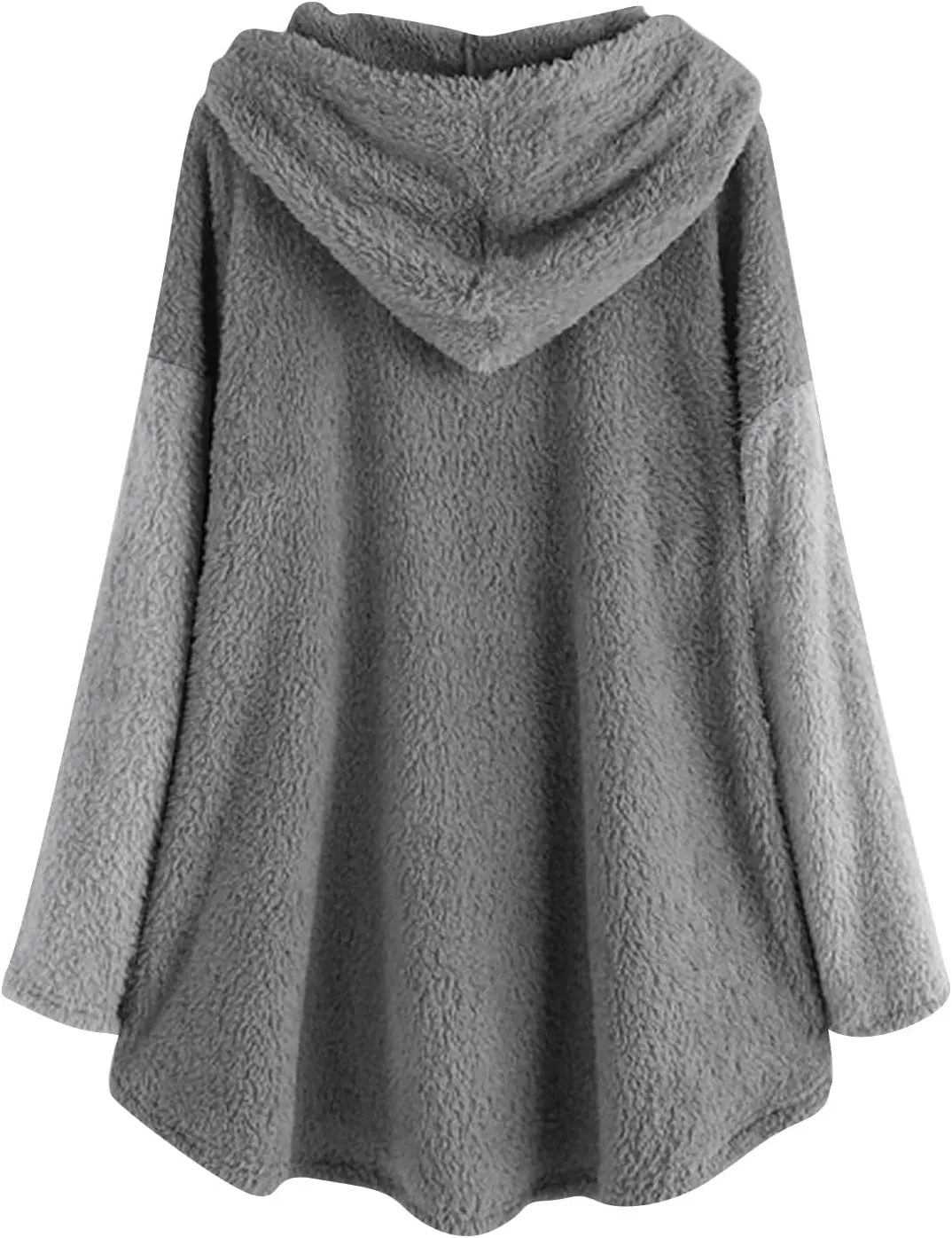Women's Oversized Zip Up Sherpa Hoodie Fuzzy Fleece Jacket Cat Kitty Print Lightweight Faux Shearling A Line Teddy Coat