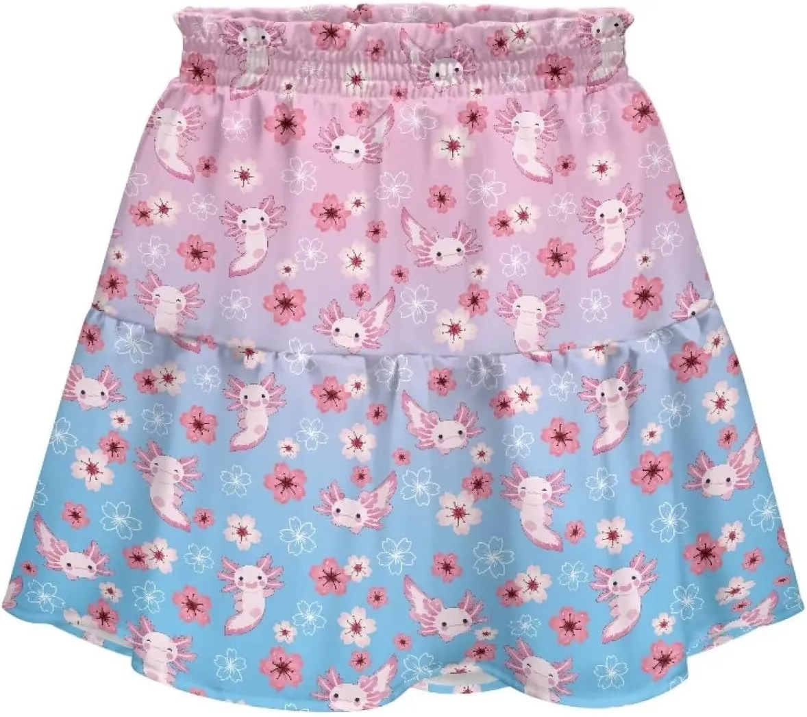 Women's Ruffle Flowy Mini Skirt Summer Pleated High Waisted Casual Skirts for Tennis Cycling Cricket Golf