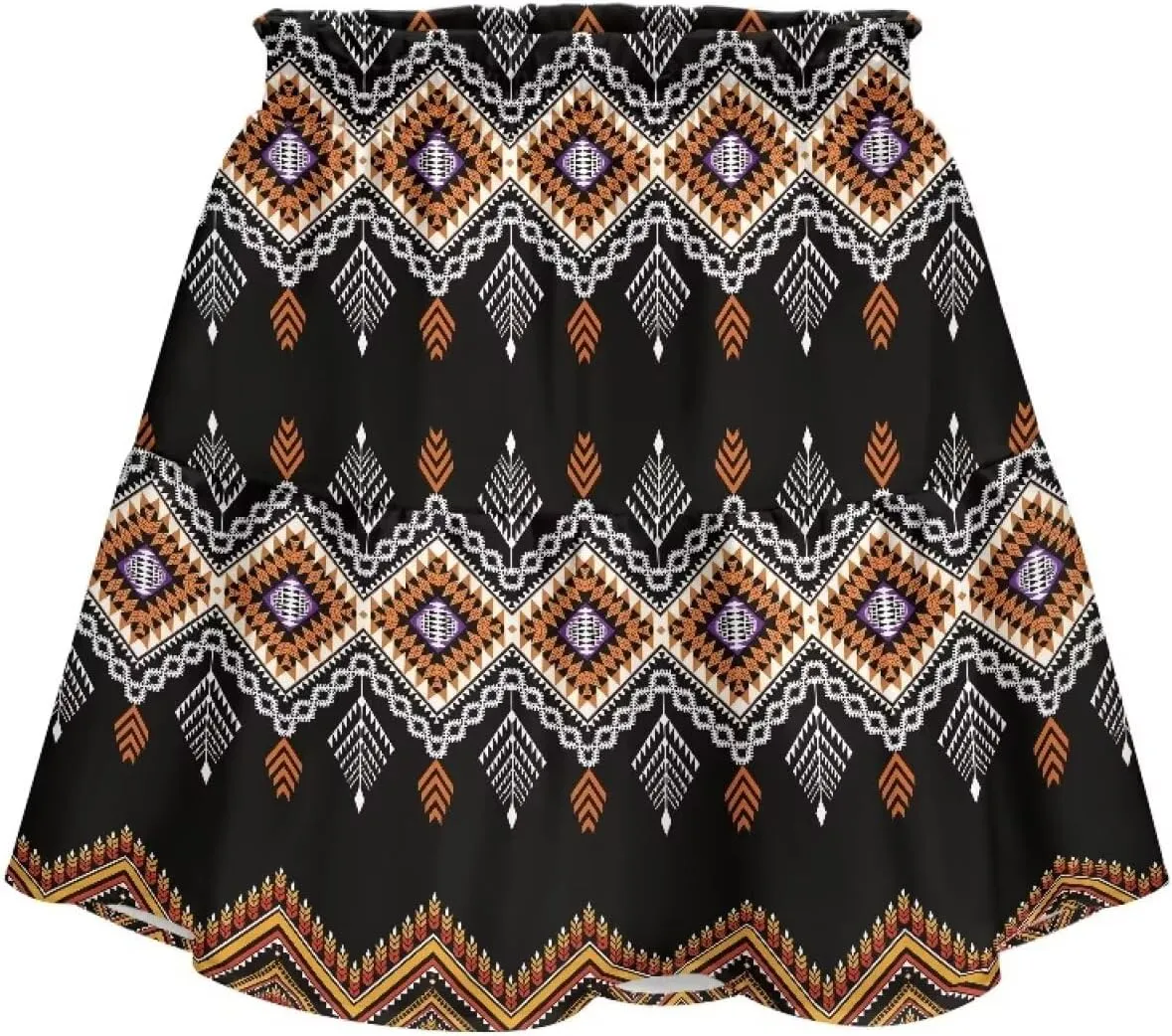 Women's Ruffle Flowy Mini Skirt Summer Pleated High Waisted Casual Skirts for Tennis Cycling Cricket Golf
