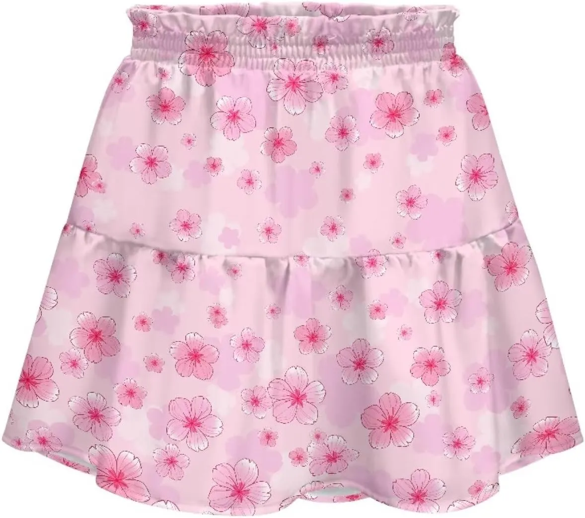 Women's Ruffle Flowy Mini Skirt Summer Pleated High Waisted Casual Skirts for Tennis Cycling Cricket Golf