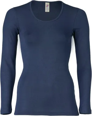 Women's Thermal Base Layer Top - Lightweight Moisture Wicking Organic Merino Wool Silk Undershirt