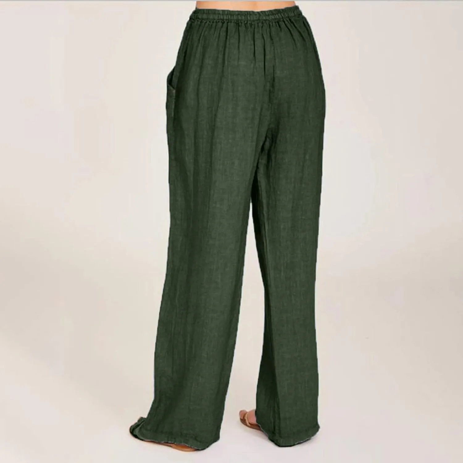 Womens Wide Leg Sweatpants Winter Corduroy Outfits Pants with Pockets Flare Leggings High Waisted