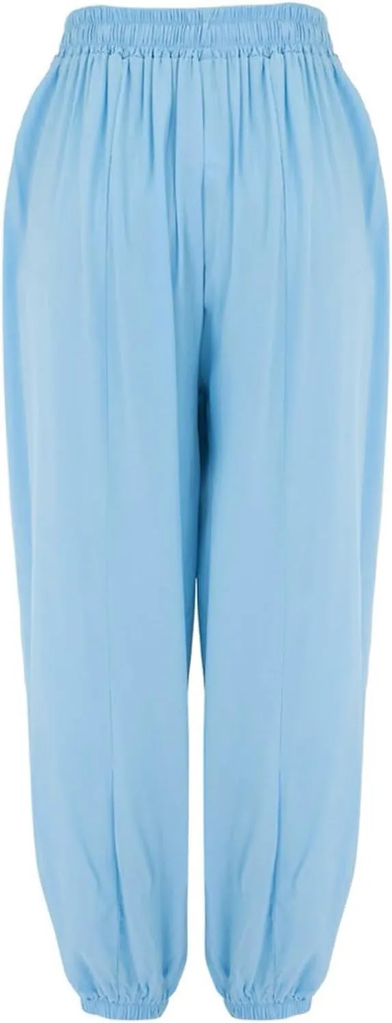 Womens Wide Leg Yoga Pants Women Plus Size Solid Color Casual Loose Pants Yoga Pants Women Trousers Travel Trousers