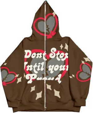 Y2k Full Zip Up Hoodies for Women Men Oversized Skeleton Graphic Over Face Sweatshirt Goth Punk Hip Hop Jacket Coat