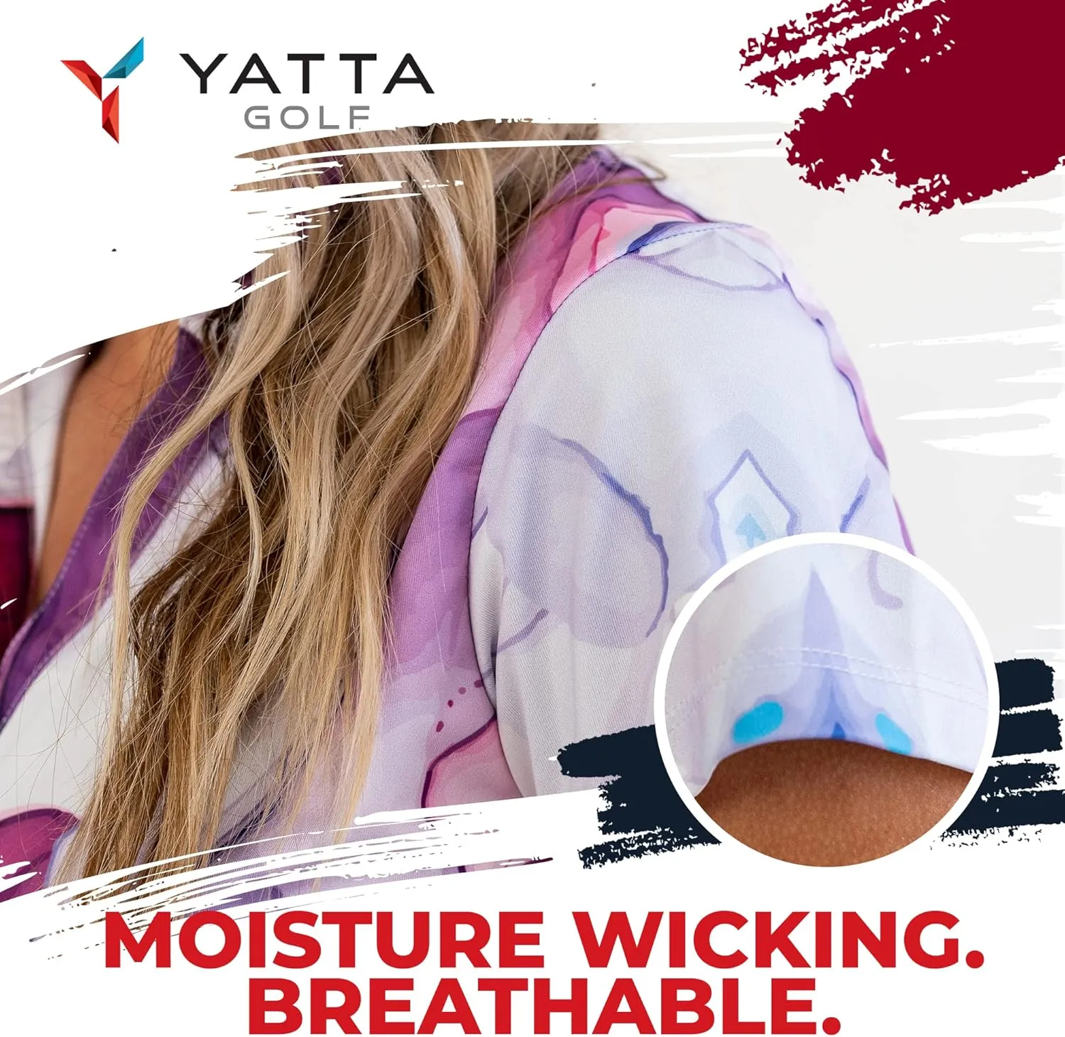 YATTA GOLF Premium Golf Polo Shirts for Women - Lightweight, Quick Dry, Wrinkle Resistant & Moisture Wicking Polo