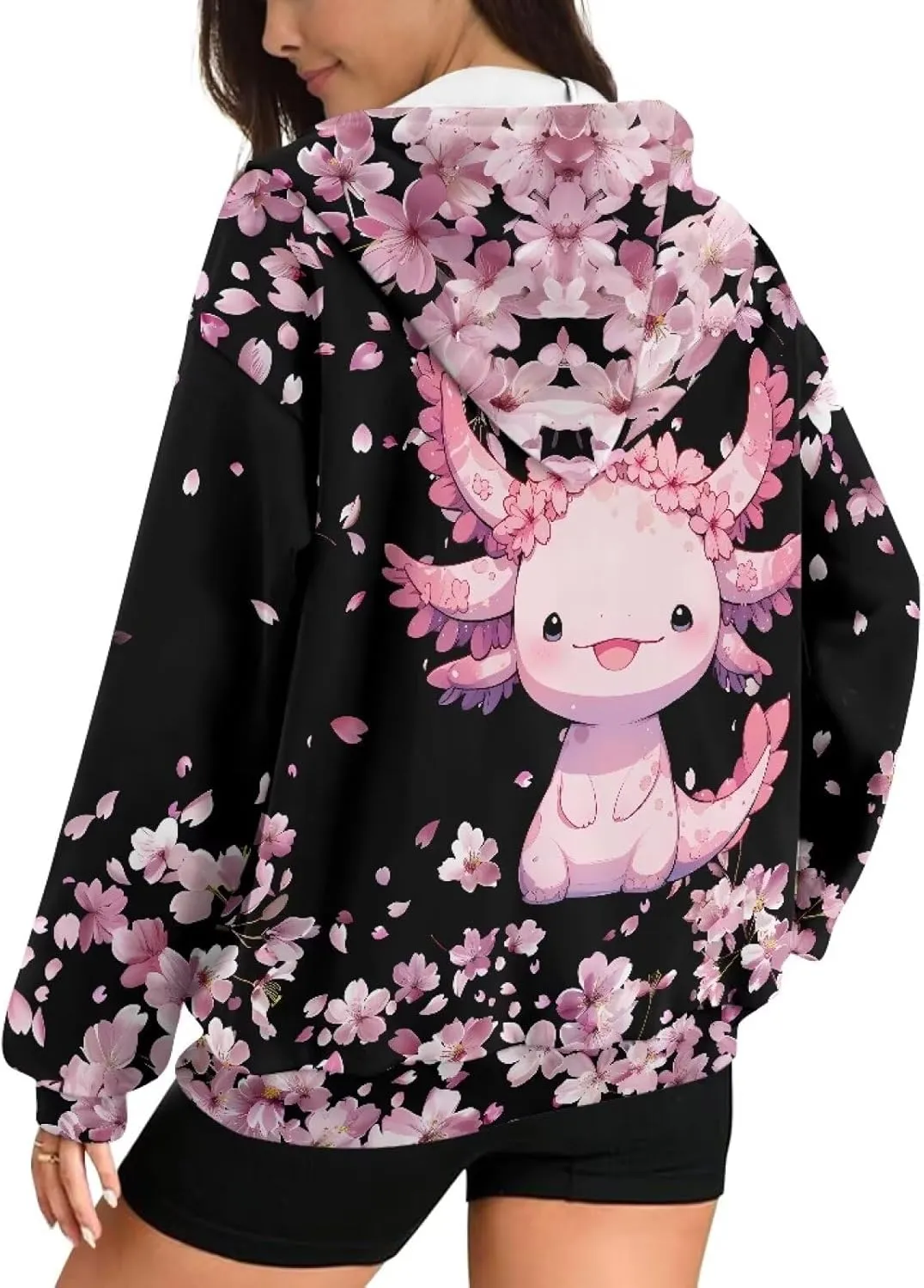 ZOUTAIRONG Hoodies for Women Zip Up Hoodie Oversize Sweatshirt Womens Jackets with Pocket