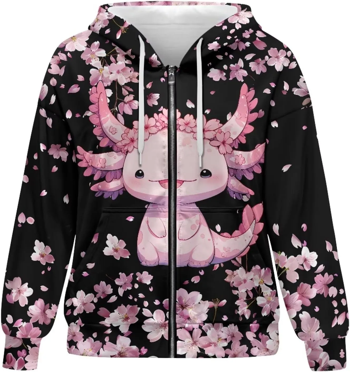 ZOUTAIRONG Hoodies for Women Zip Up Hoodie Oversize Sweatshirt Womens Jackets with Pocket