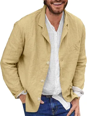 ZYXTIM Men's Casual Blazer Sport Coat Long Sleeve Button Down Lightweight Slim Casual Business Work Jackets Coat Plus Size