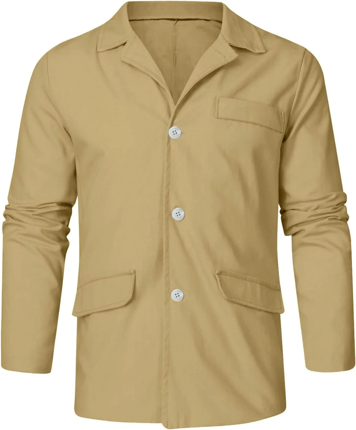 ZYXTIM Men's Casual Blazer Sport Coat Long Sleeve Button Down Lightweight Slim Casual Business Work Jackets Coat Plus Size